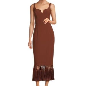 Antonio Melani Vanessa Sweetheart Sleeveless Tassel Sheath Dress